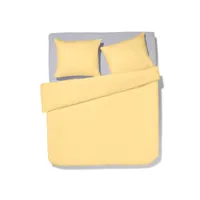 hema housse de couette en coton doux 240x200/220 jaune clair (jaune)