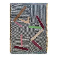 slowdown studio - plaid en tissu, coton couleur multicolore 137 x 178 1 cm designer jonathan ryan  storm made in design
