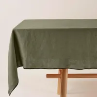 nappe rectangulaire carlina kaki grisé et bourdon noir - vert