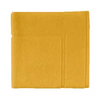 tapis de bain uni en coton jaune safran 60x100