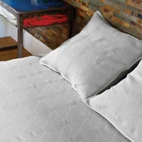 dessus de lit en coton blanc 230x250 cm