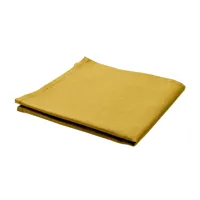 serviette de table unie en polylin, safran 45 x 45