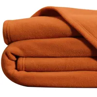 couverture tempérée 240x260 orange cuivré en polyester