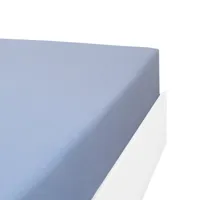 drap housse flanelle en molleton bleu ciel 80x200 cm