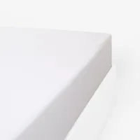 drap housse flanelle en molleton blanc 80x200 cm
