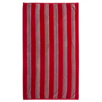 serviette de plage éponge velours milonga rouge 90x170 400g/m²
