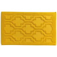 tapis de bain 60x120 jaune ocre en coton 940 g/m²