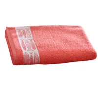 serviette de toilette 50x100 orange corail en coton 450 g/m²