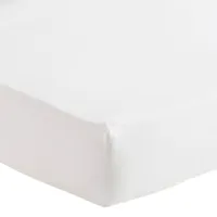 drap housse en lin blanc 140x200