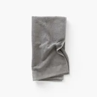 serviette de toilette gris etain bouclette jacquard gris 50 x 90 cm
