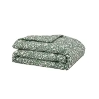 couvre lit en percale de coton vert 130x200