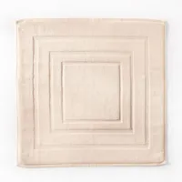tapis de bain 60x60 beige sable en coton 900 g/m²