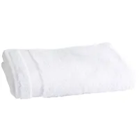 drap de bain 100x150 blanc en coton 500 g/m²