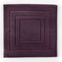 tapis de bain 60x60 violet aubergine en coton 900 g/m²