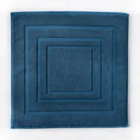 tapis de bain 60x60 bleu pacifique en coton 900 g/m²