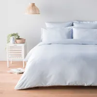 parure de lit     blanc  bleu 140 x 200 cm