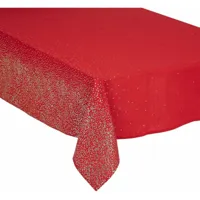 jja - nappe de noël design léopard - 140 x 240 - rouge