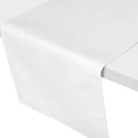 linnea - chemin de table diabolo traité téflon 45x150 cm - blanc