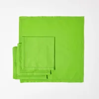 homescapes - lot de 4 serviettes de table en coton, citron vert - citron vert