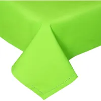 nappe de table rectangulaire en coton unie citron vert - 178 x 300 cm - citron vert - homescapes