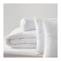 couette très chaude + 2 oreillers + polochon confort traité anti acarien blanrêve soft & care